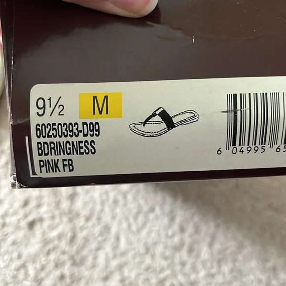 BRAND NEW IN BOX, Bandolino Pink Sandals, Size 9.5 - Picture 3 of 5